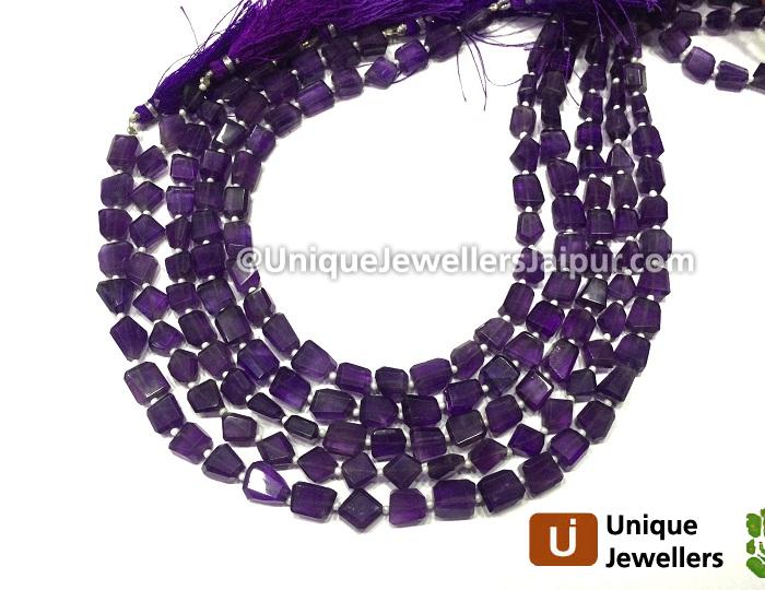 Amethyst Faceted Nugget Beads