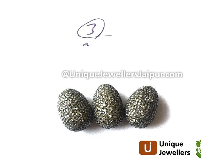 Diamond Studded Silver Egg