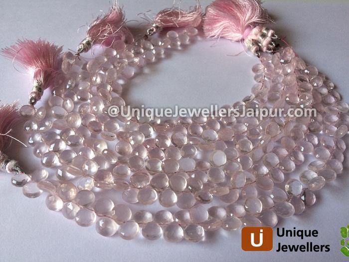 Rose Quartz Faceted Heart