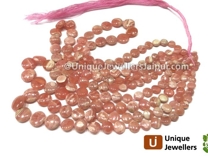 Rhodochrosite Far Smooth Coin Beads