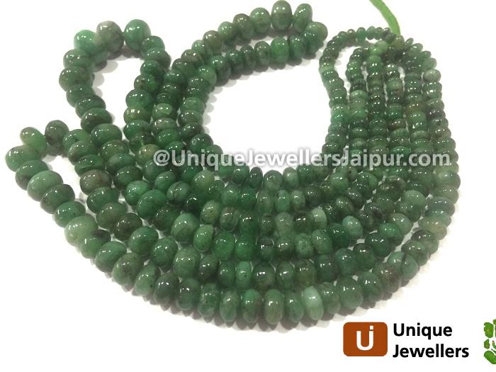 Emerald Smooth Roundelle Beads