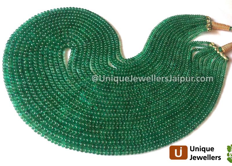 Emerald Smooth Roundelle Beads