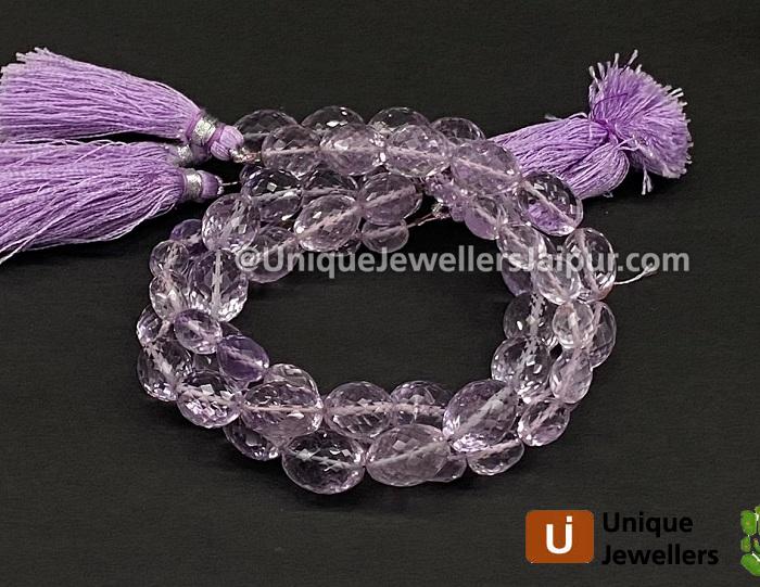 Pink Amethyst Faceted Drum Beads