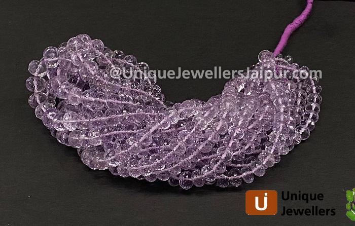 Pink Amethyst Far Faceted Roundelle Beads