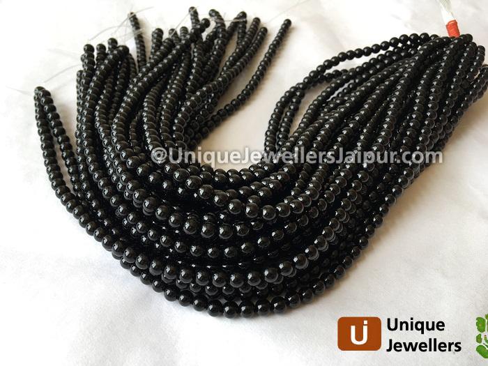 Black Onyx Smooth Round Beads