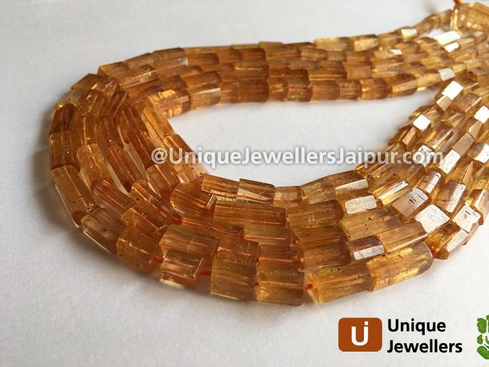 Imperial Topaz Far Step Cut Cylinder Beads