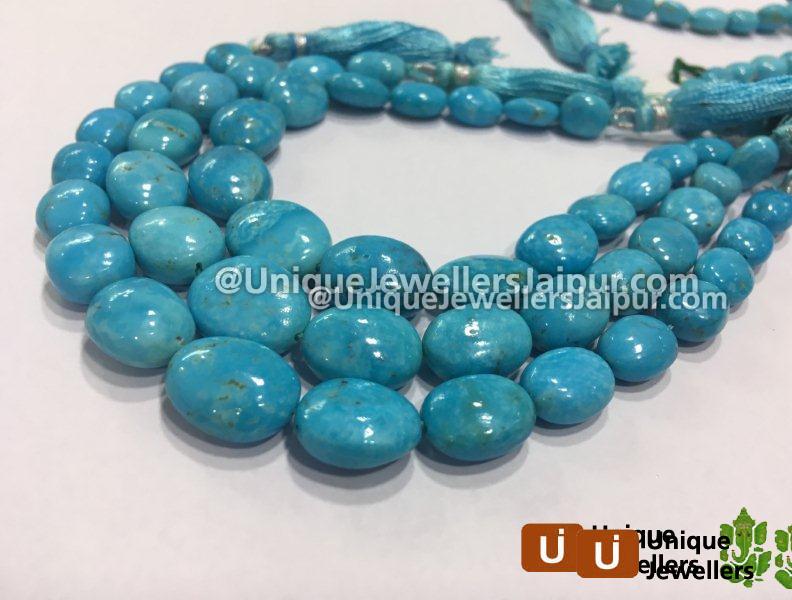 Sleeping Beauty Turquoise Oval Nugget Beads