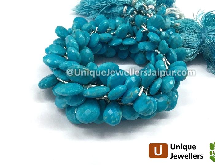 Sleeping Beauty Turquoise Faceted Heart Beads