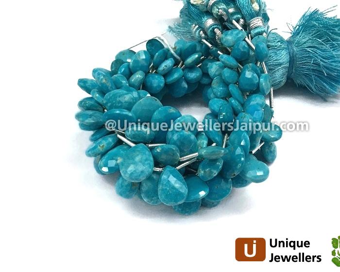 Sleeping Beauty Turquoise Faceted Pear Beads