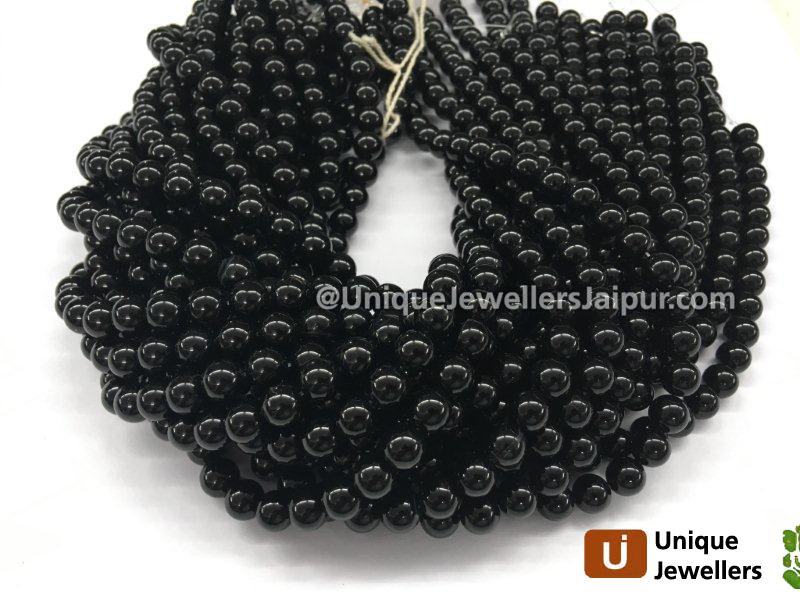 Black Onyx Smooth Round Beads