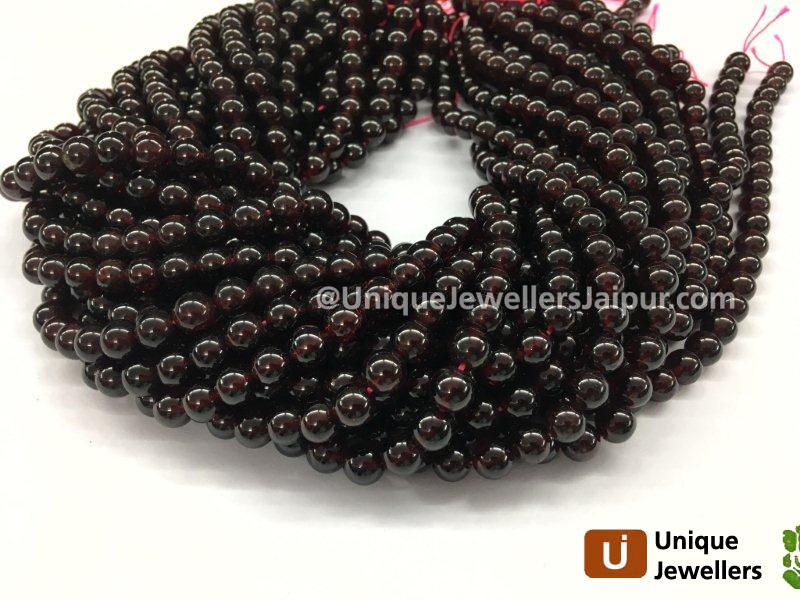 Garnet Smooth Round Beads