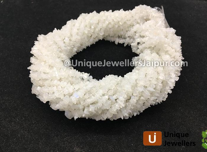 White Rainbow Uncut Chips Beads