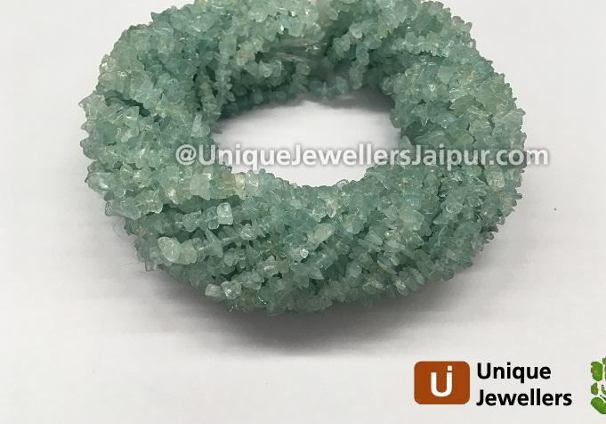 Aquamarine Uncut Chips Beads