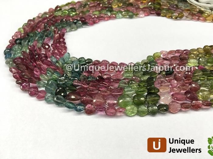 Tourmaline Faceted Heart Beads