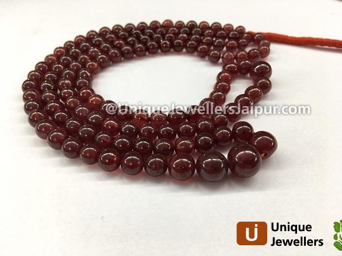 Ruby Far Smooth Round Beads