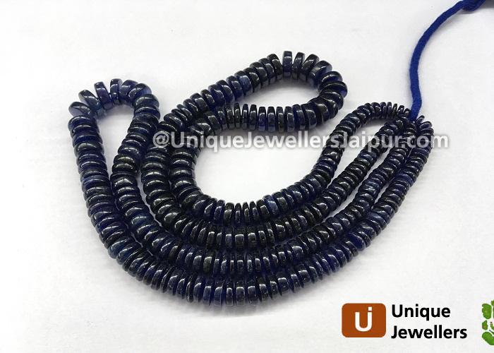 Blue Sapphire Far Smooth Tyre Beads