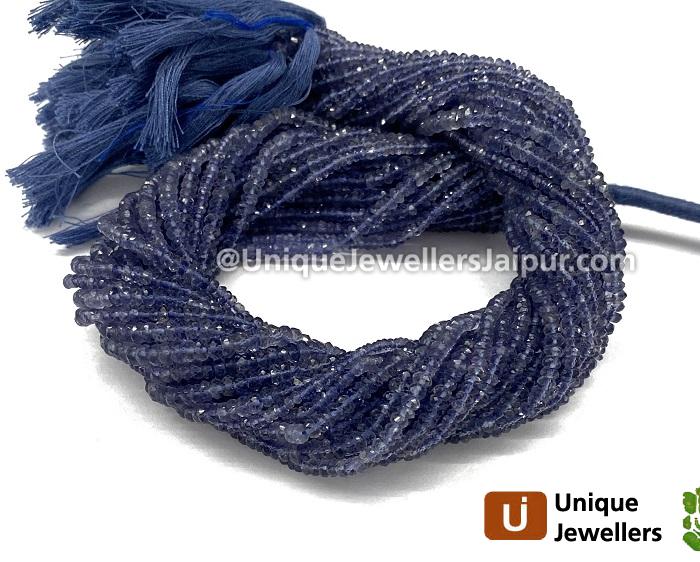 Iolite Faceted Roundelle Beads