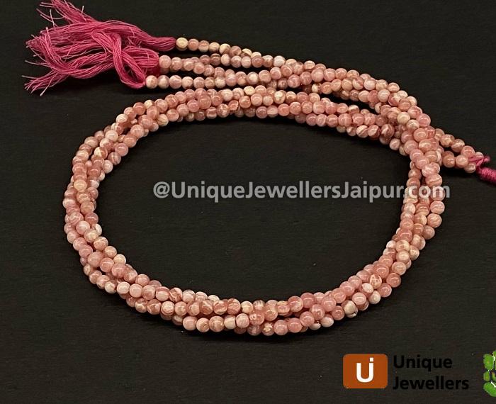 Rhodochrosite Smooth Round Beads