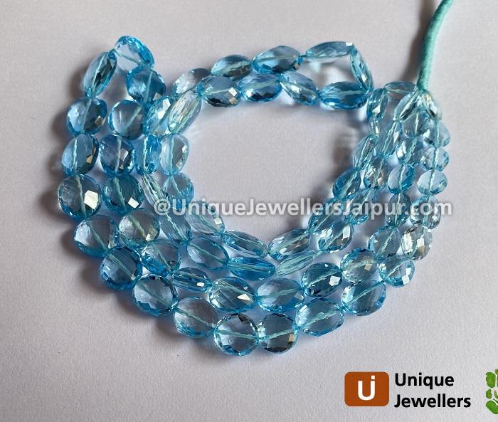 Sky Blue Topaz Faceted Nugget Beads