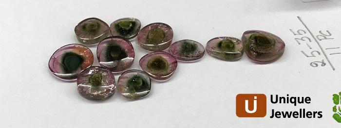 Watermelon Tourmaline Smooth Slices