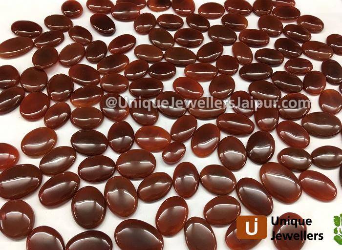 Red Onyx Far Smooth Oval Cabochons