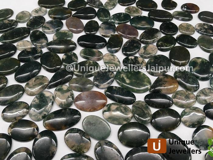 Moss Agate Far Smooth Cabochons
