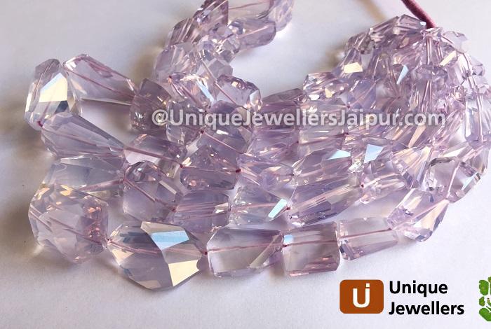 Scorolite Far Faceted Laser Cut Nugget Beads