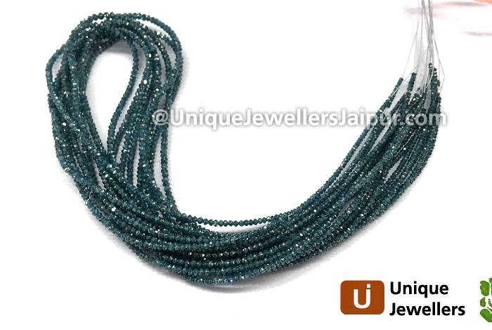 Blue Diamond Faceted Roundelle Beads