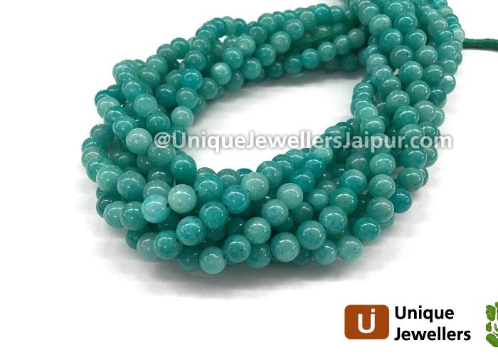 Amazonite Smooth Round Beads