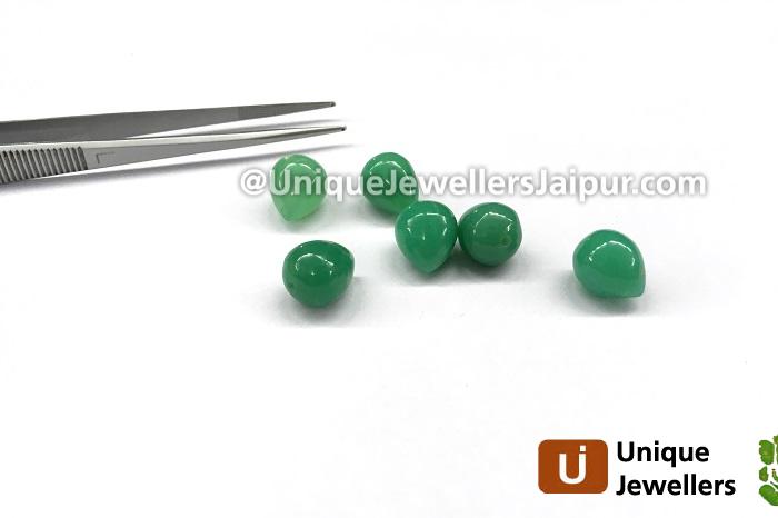 Chrysoprase Smooth Drops (Half Drill)