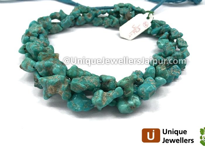 Natural Turquoise Smooth Nugget Beads