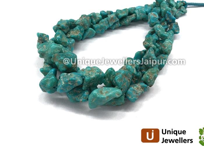 Natural Turquoise Smooth Nugget Beads