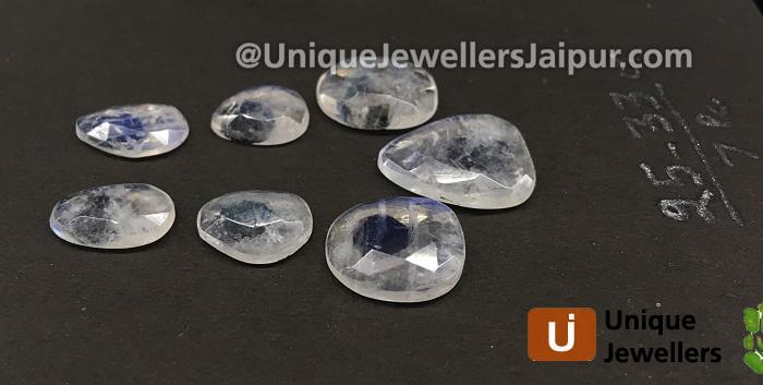 Rainbow Moonstone Rose Cut Slices