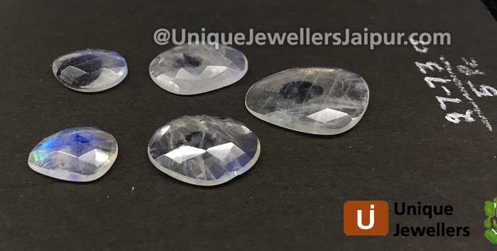 Rainbow Moonstone Rose Cut Slices