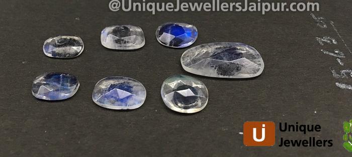 Rainbow Moonstone Rose Cut Slices