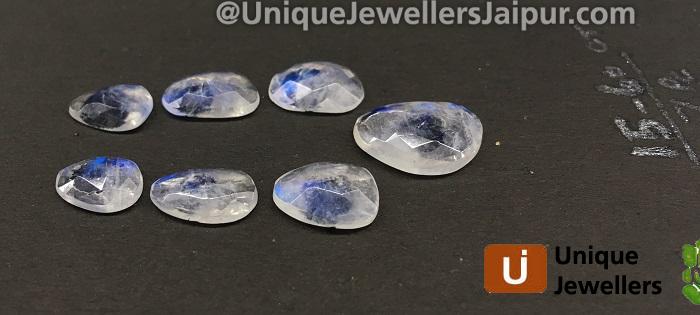 Rainbow Moonstone Rose Cut Slices