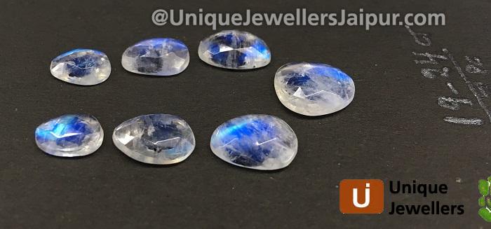 Rainbow Moonstone Rose Cut Slices