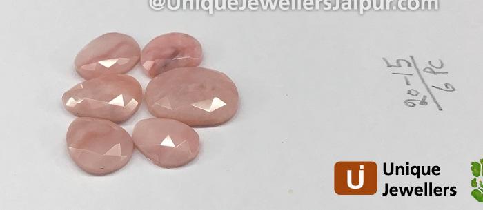 Pink Opal Rose Cut Slices