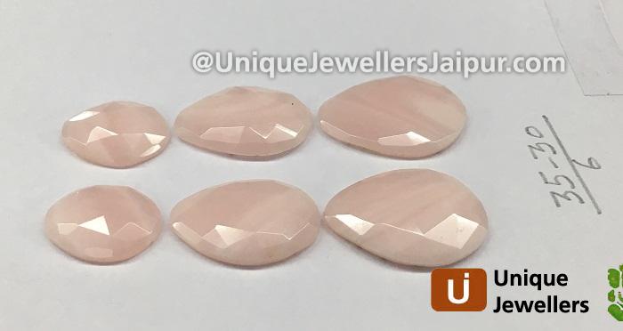 Pink Opal Rose Cut Slices