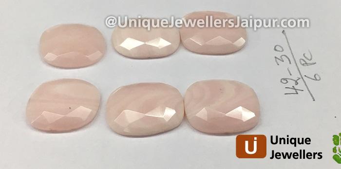 Pink Opal Rose Cut Slices