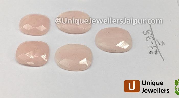 Pink Opal Rose Cut Slices