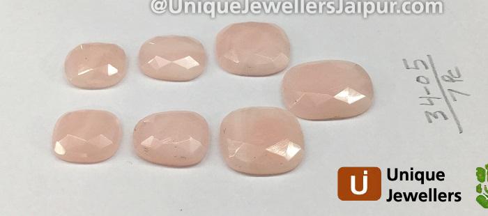 Pink Opal Rose Cut Slices