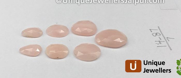 Pink Opal Rose Cut Slices