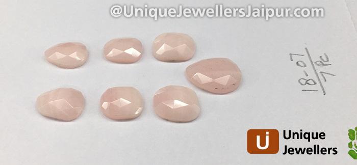 Pink Opal Rose Cut Slices