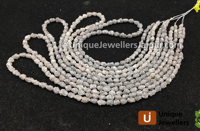 Grey Diamond Far Long Rough Nugget Beads