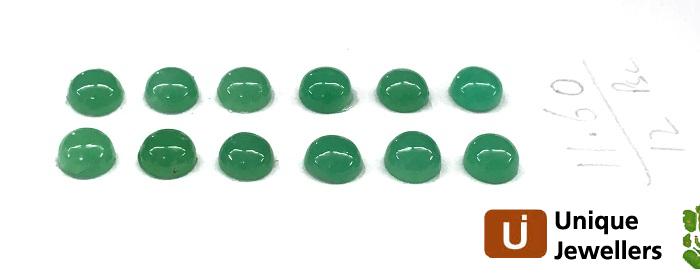 Chrysoprase Smooth Round Cabochon