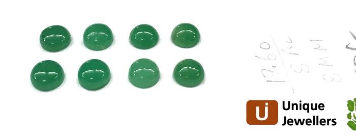 Chrysoprase Smooth Round Cabochon