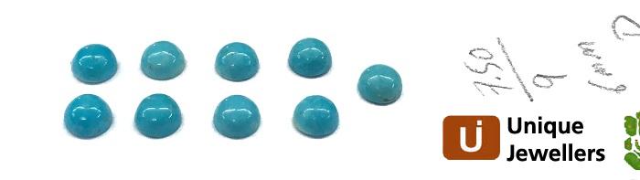 Natural Arizona Turquoise Smooth Round Cabochon