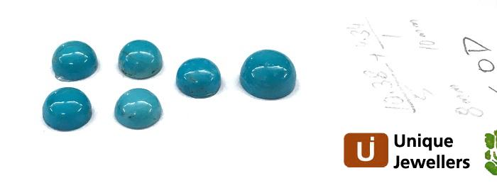 Natural Arizona Turquoise Smooth Round Cabochon