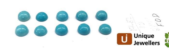 Natural Arizona Turquoise Smooth Round Cabochon